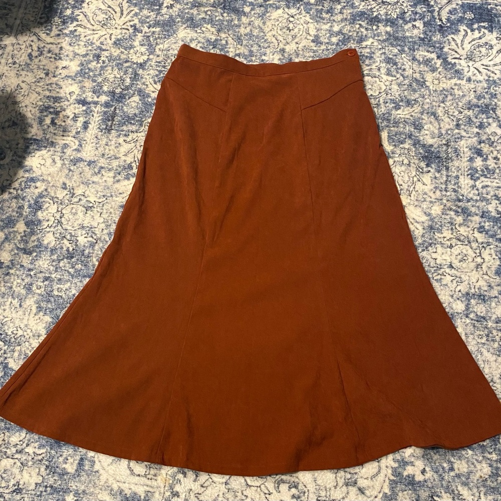 Southern Lady A-Line Skirt in Rich Brown